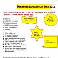 Diabetis education day in Windsor, Canada